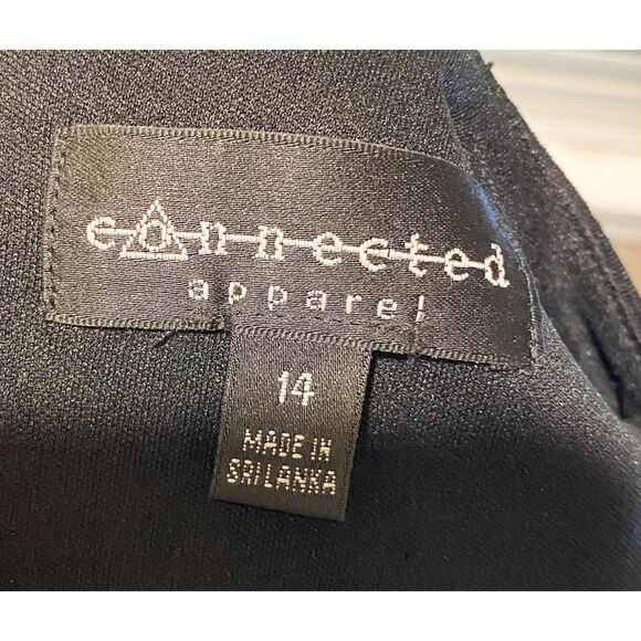 Connected Apparel Black Sleeveless Dress Size 14 - Picture 10 of 10
